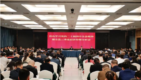 湖南省汉寿县召开传达学习党的二十届四中全会精神暨全县三季度经济形势分析会