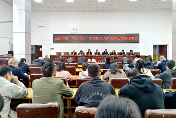 四川达州市达川区翠屏街道召开“五治五提”干部作风问题大整顿动员部署会