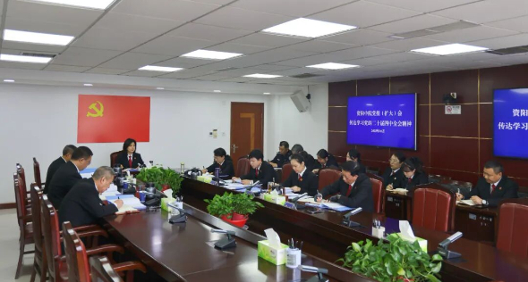 资阳中院召开党组（扩大）会议传达学习党的二十届四中全会精神