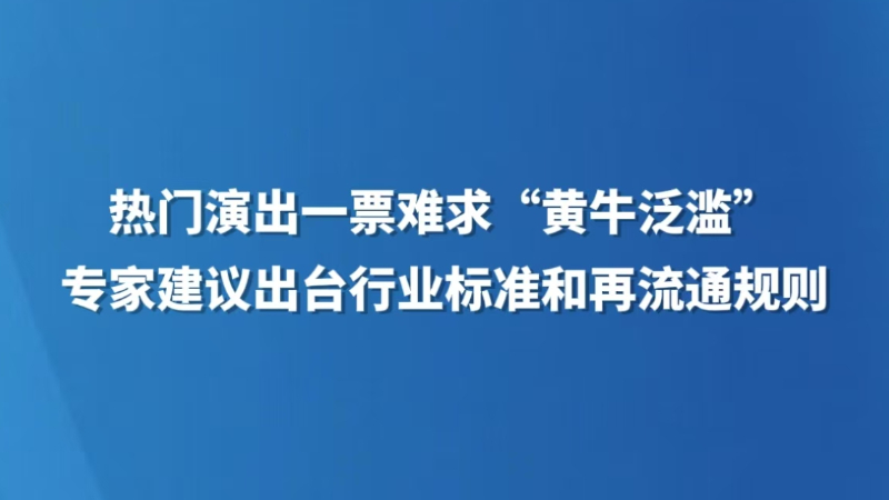 专家建议出台行业标准和再流通规则