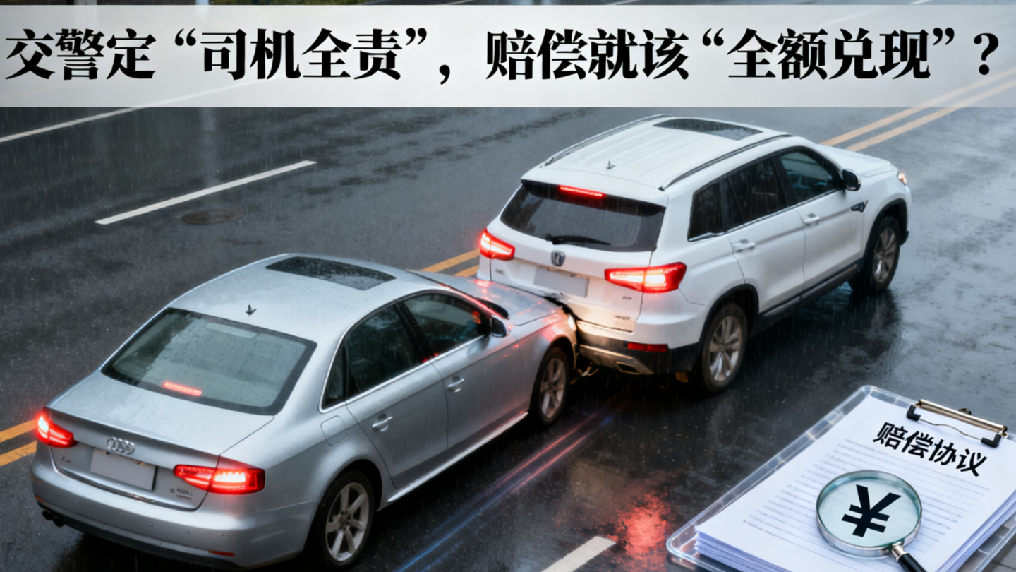 交警定“司机全责”，赔偿就该“全额兑现”？