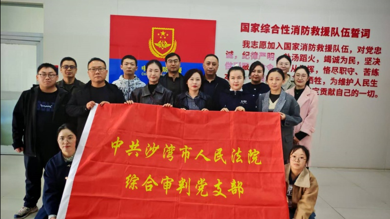 法消联动 共筑平安——新疆沙湾市人民法院综合审判党支部开展“守护安全·与法同行”主题党日活动