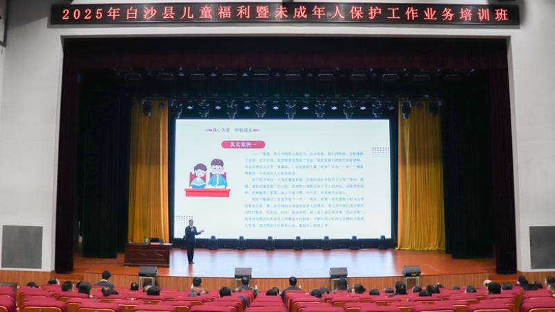 海南白沙法院干警为儿童工作队伍作未成年人保护专题授课