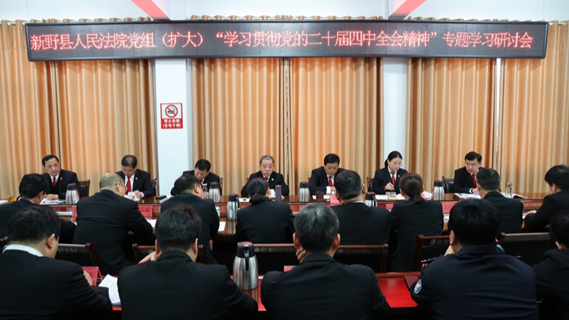 河南省南阳市新野县人民法院召开党组（扩大）学习贯彻党的二十届四中全会精神专题学习研讨会