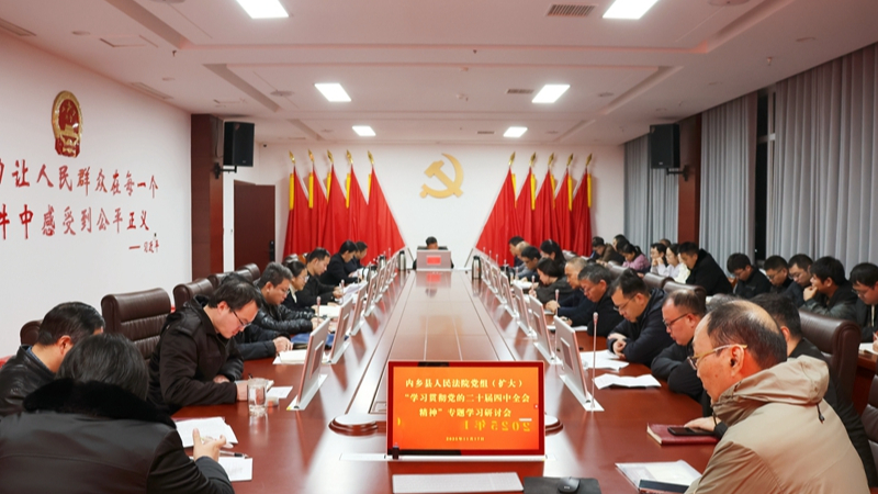河南省南阳市内乡县法院召开党组（扩大）会议专题学习贯彻党的二十届四中全会精神