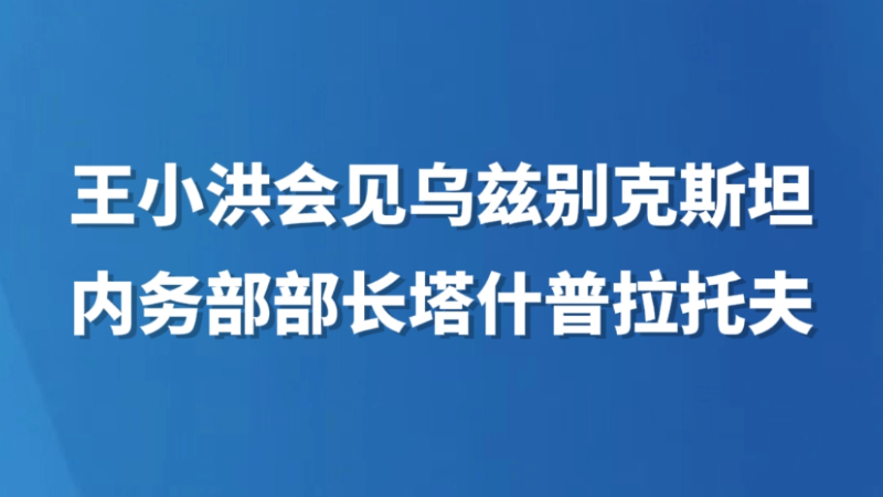王小洪会见乌兹别克斯坦内务部部长塔什普拉托夫