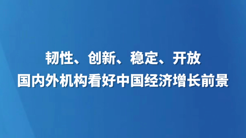 韧性、创新、稳定、开放 国内外机构看好中国经济增长前景