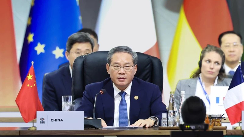 李强出席二十国集团领导人第二十次峰会第二及第三阶段会议