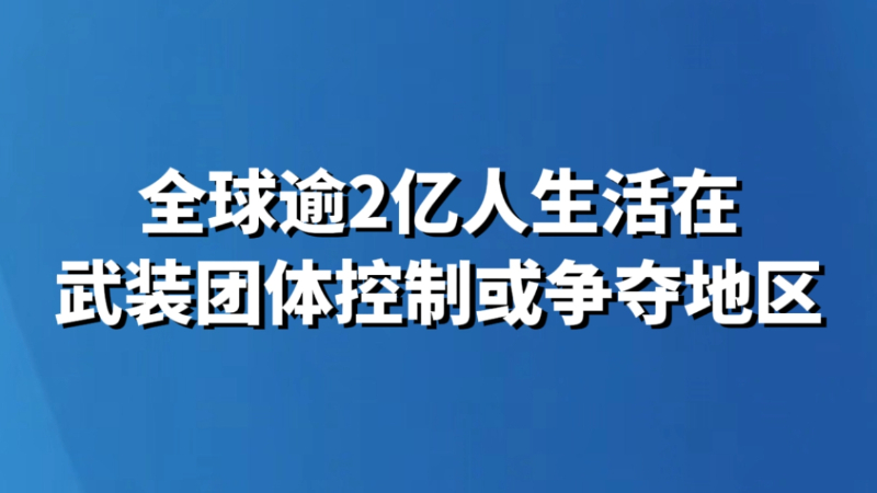 全球逾2亿人生活在武装团体控制或争夺地区