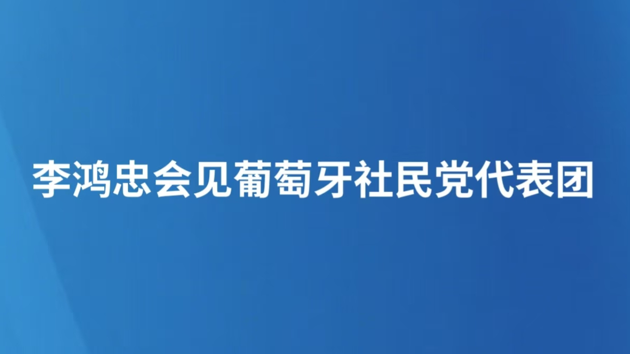 李鸿忠会见葡萄牙社民党代表团