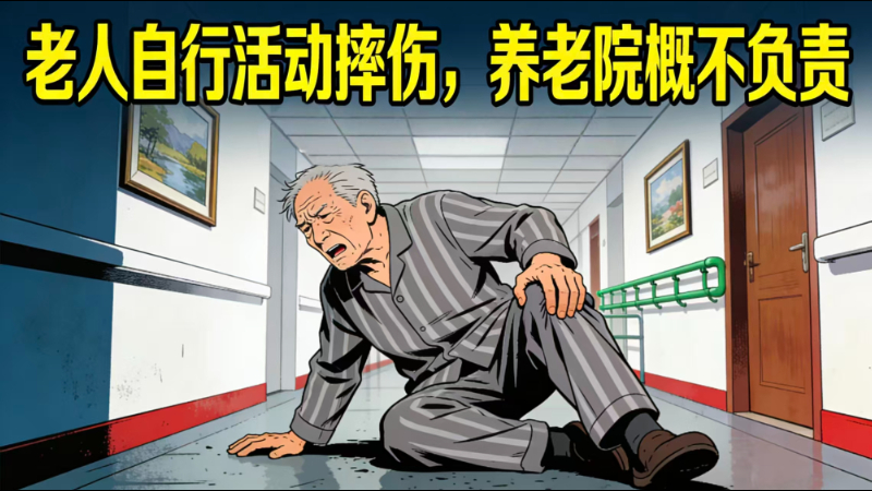 老人自行活动摔伤，养老院概不负责？