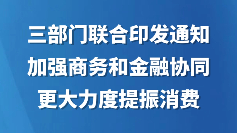 加强商务和金融协同 更大力度提振消费
