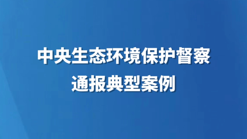 中央生态环境保护督察通报典型案例