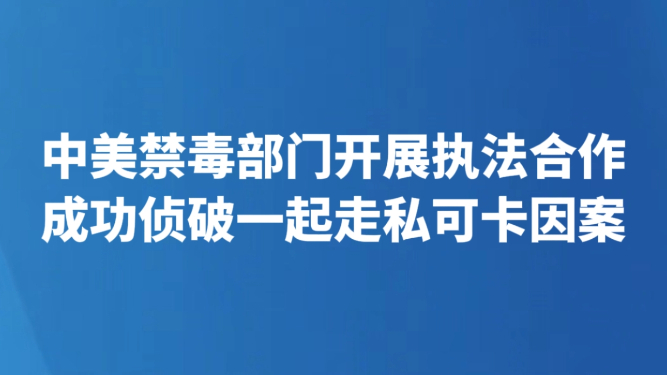 中美禁毒部门开展执法合作成功侦破一起走私可卡因案