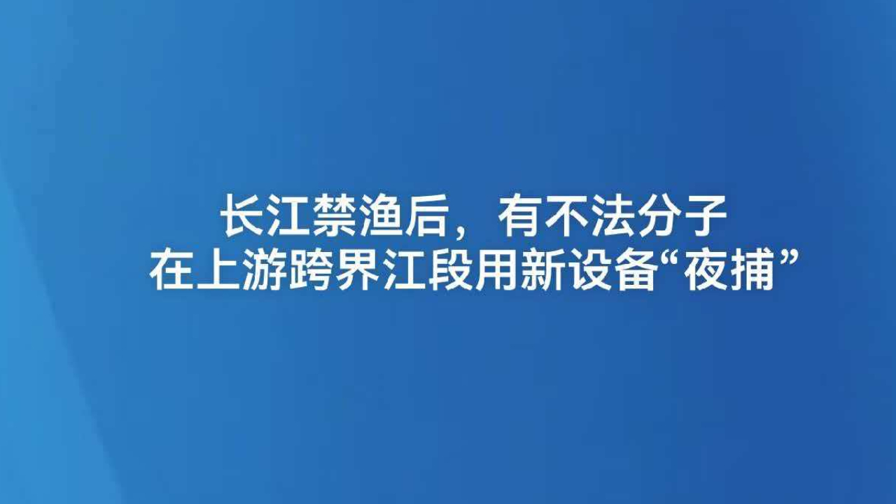 长江禁渔后，有不法分子在上游跨界江段用新设备“夜捕”
