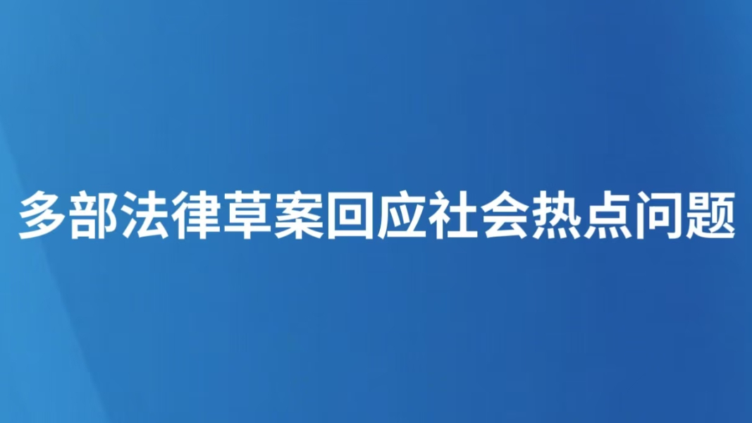 多部法律草案回应社会热点问题