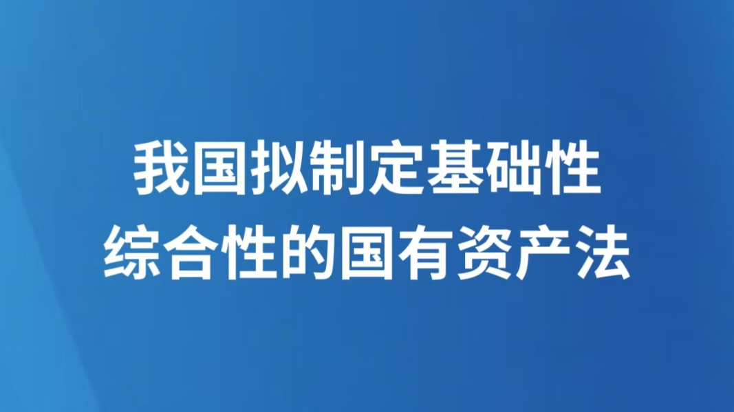 我国拟制定基础性综合性的国有资产法