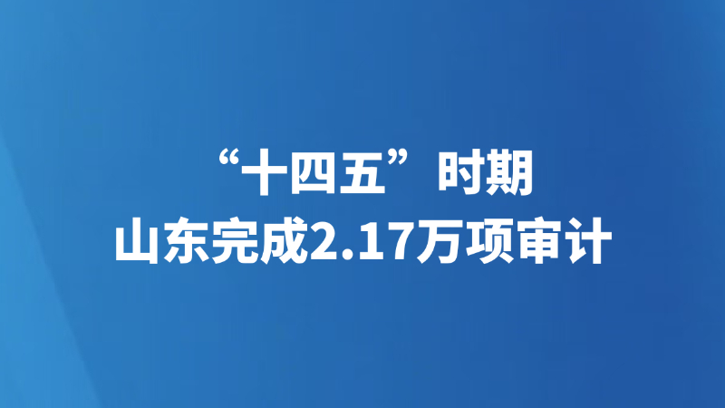 “十四五”时期山东完成2.17万项审计