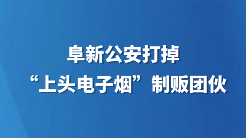 阜新公安打掉“上头电子烟”制贩团伙