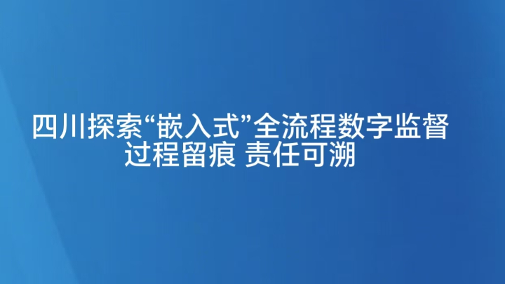 过程留痕 责任可溯