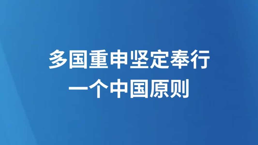 多国重申坚定奉行一个中国原则