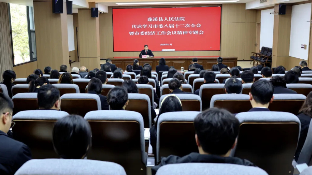 蓬溪县人民法院传达学习市委八届十二次全会暨市委经济工作会议精神
