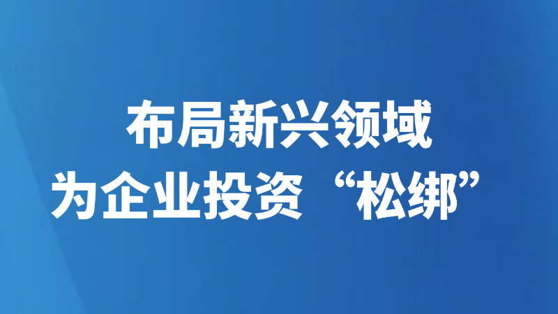 布局新兴领域，为企业投资“松绑”
