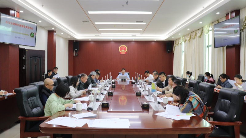 海南白沙法院召开2026年第一次数据会商会