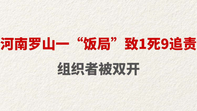 河南罗山一“饭局”致1死9追责 组织者被双开