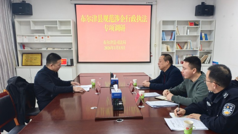 新疆布尔津县开展规范涉企行政执法专项调研