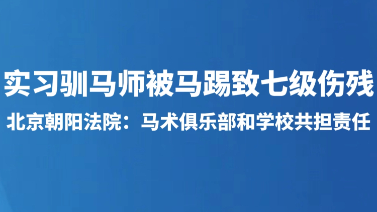 实习驯马师被马踢致七级伤残