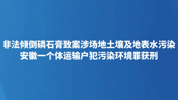 非法倾倒磷石膏致案涉场地土壤及地表水污染