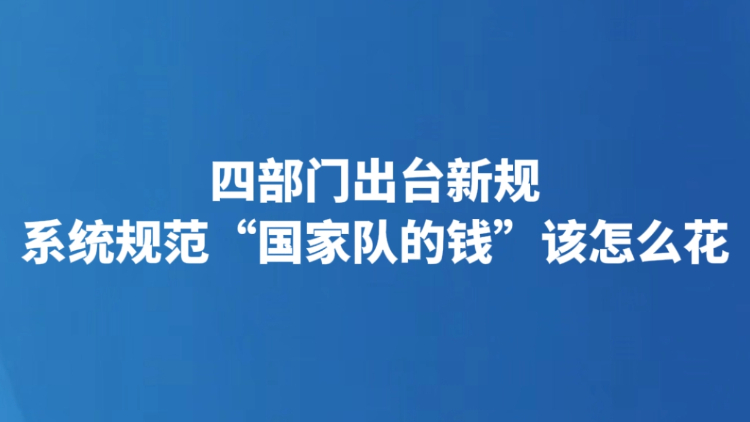 四部门出台新规 系统规范“国家队的钱”该怎么花