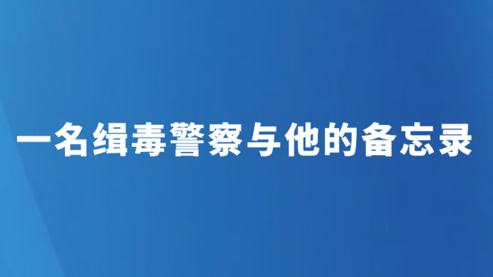 一名缉毒警察与他的备忘录