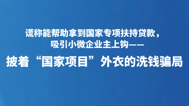 披着“国家项目”外衣的洗钱骗局