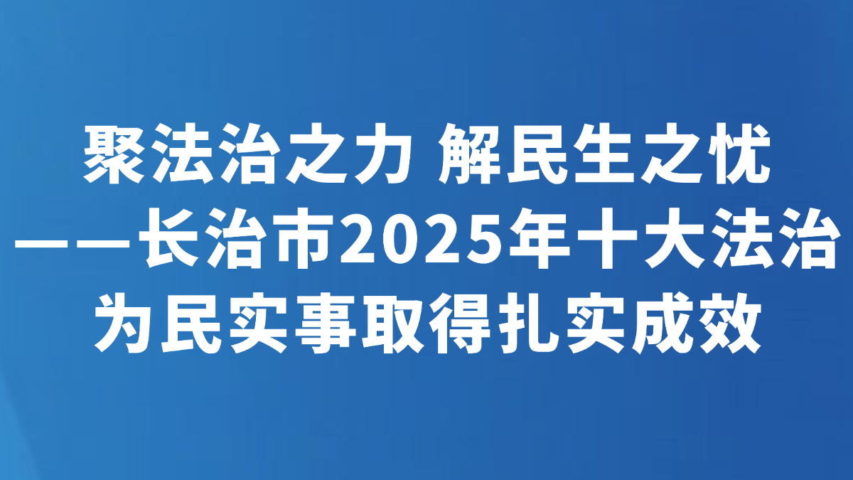 聚法治之力 解民生之忧