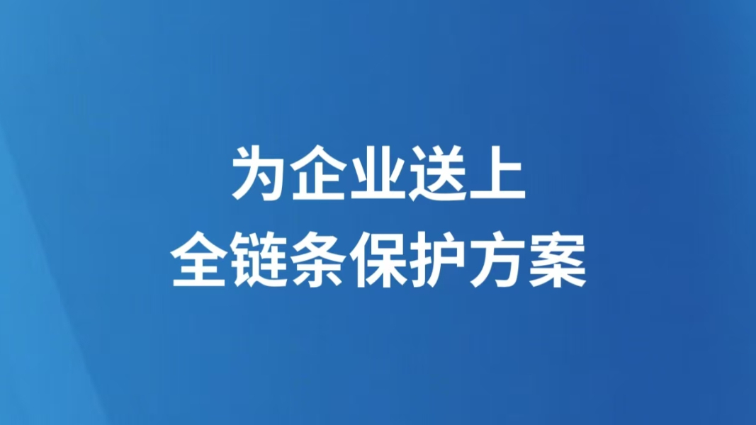 为企业送上全链条保护方案