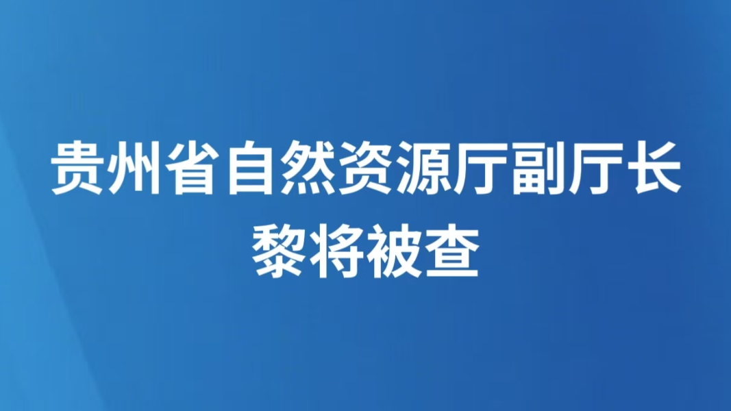 贵州省自然资源厅副厅长黎将被查