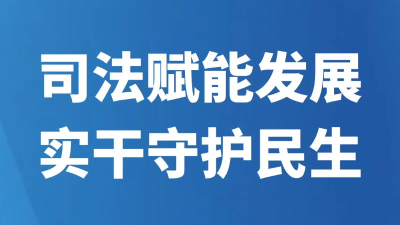 司法赋能发展 实干守护民生