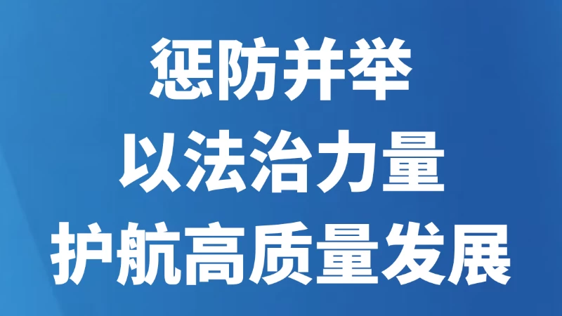 惩防并举，以法治力量护航高质量发展