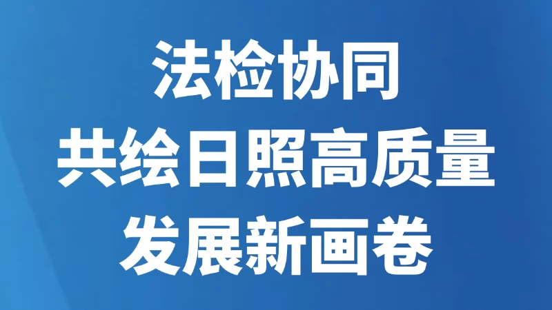 法检协同 共绘日照高质量发展新画卷