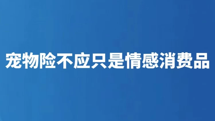 宠物险不应只是情感消费品