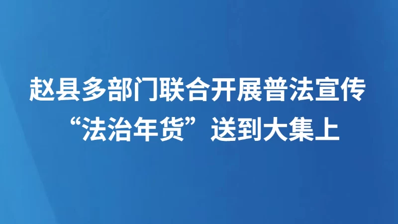 “法治年货”送到大集上