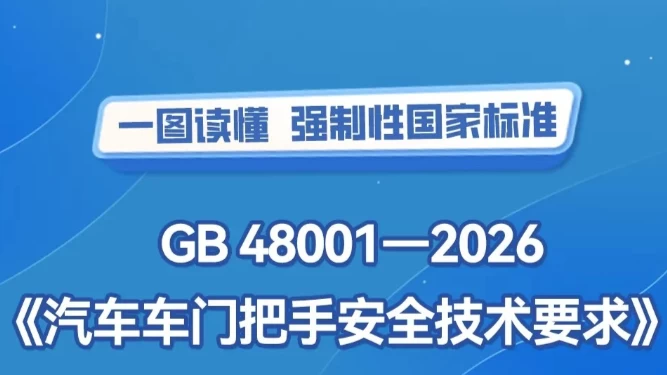 事关汽车门把手安全，强制性国家标准发布！