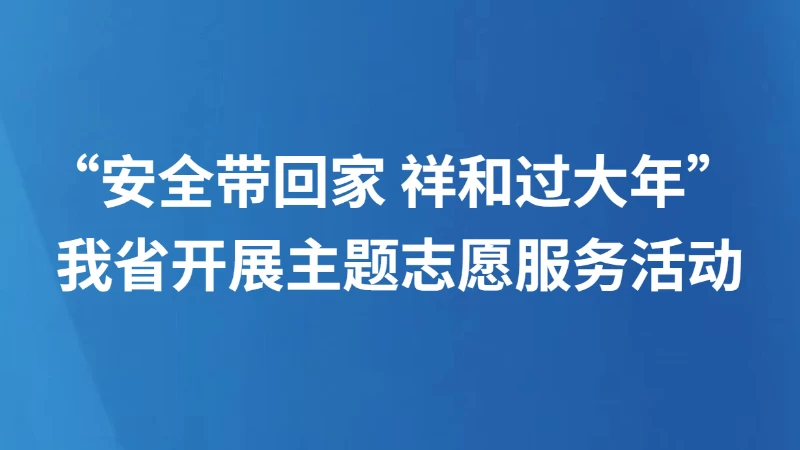“安全带回家 祥和过大年” 我省开展主题志愿服务活动