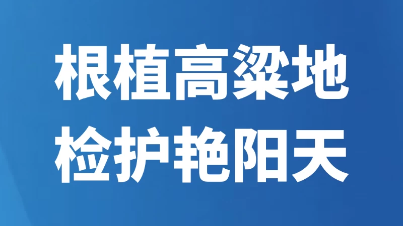 根植高粱地 检护艳阳天