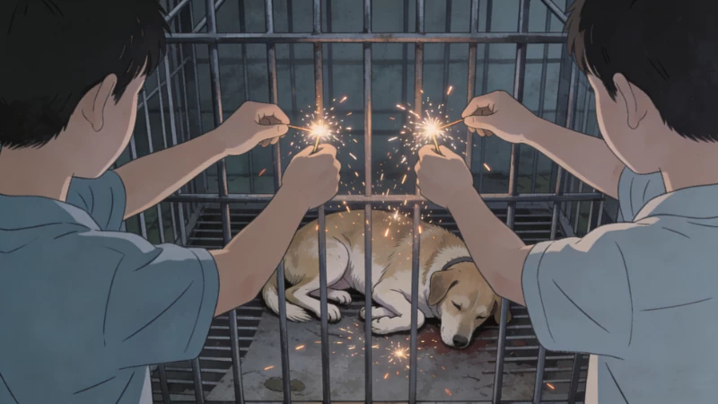 两男孩将烟花扔进狗笼致犬死亡，责任该归谁？