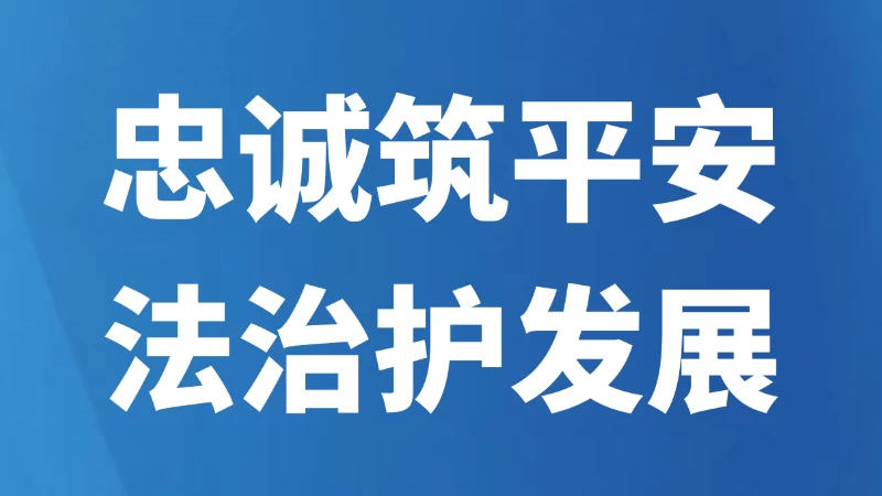 忠诚筑平安 法治护发展