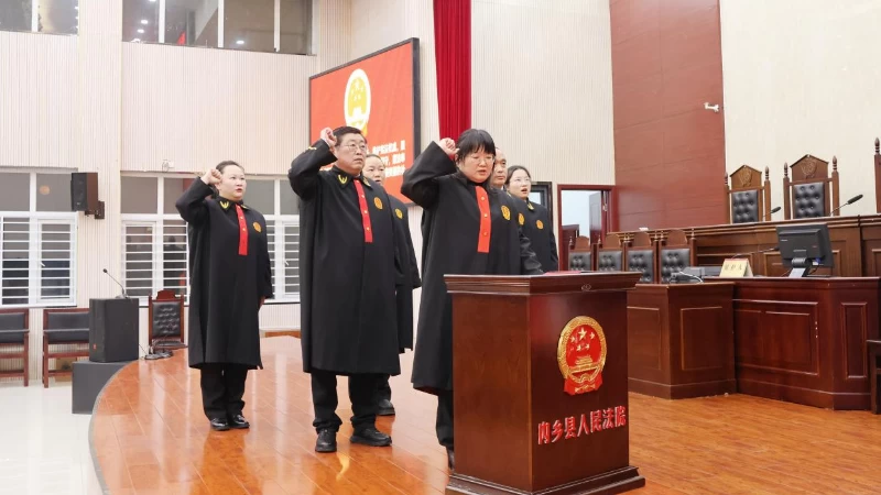 河南省南阳市内乡县人民法院举行新任命法律职务人员宪法宣誓仪式