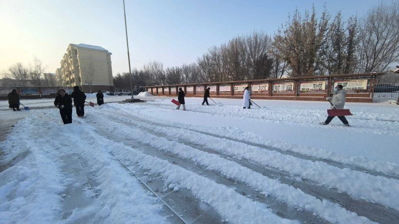 新疆生产建设兵团第七师胡杨河市一二九团司法所：扫雪除冰暖民心 普法护航助青春